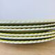 Set of 6 flat plates vintage earthenware