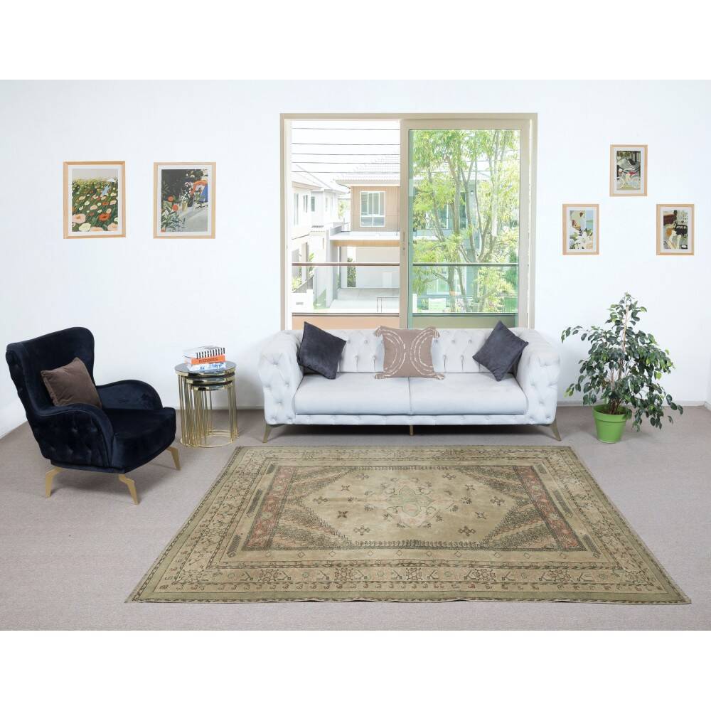 West Anatolian Manisa Kula Rug, Vintage Handmade Area Rug