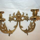 Pair of bronze candlesticks
