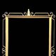 Hollywood Regency Gold Brass Wall Mirror - 70 x 46 cm