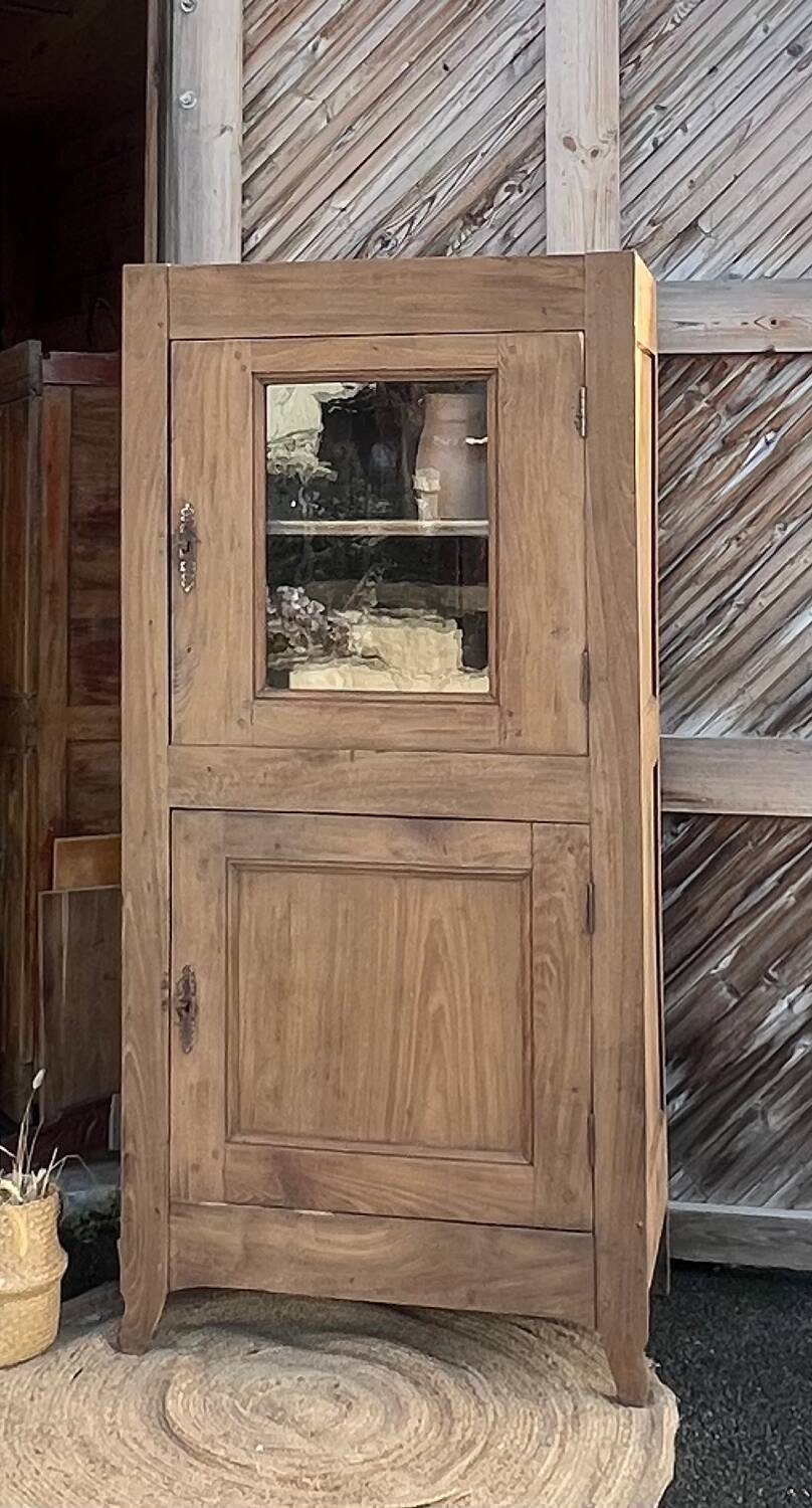 Antique solid oak bonnetière: dresser, cupboard...