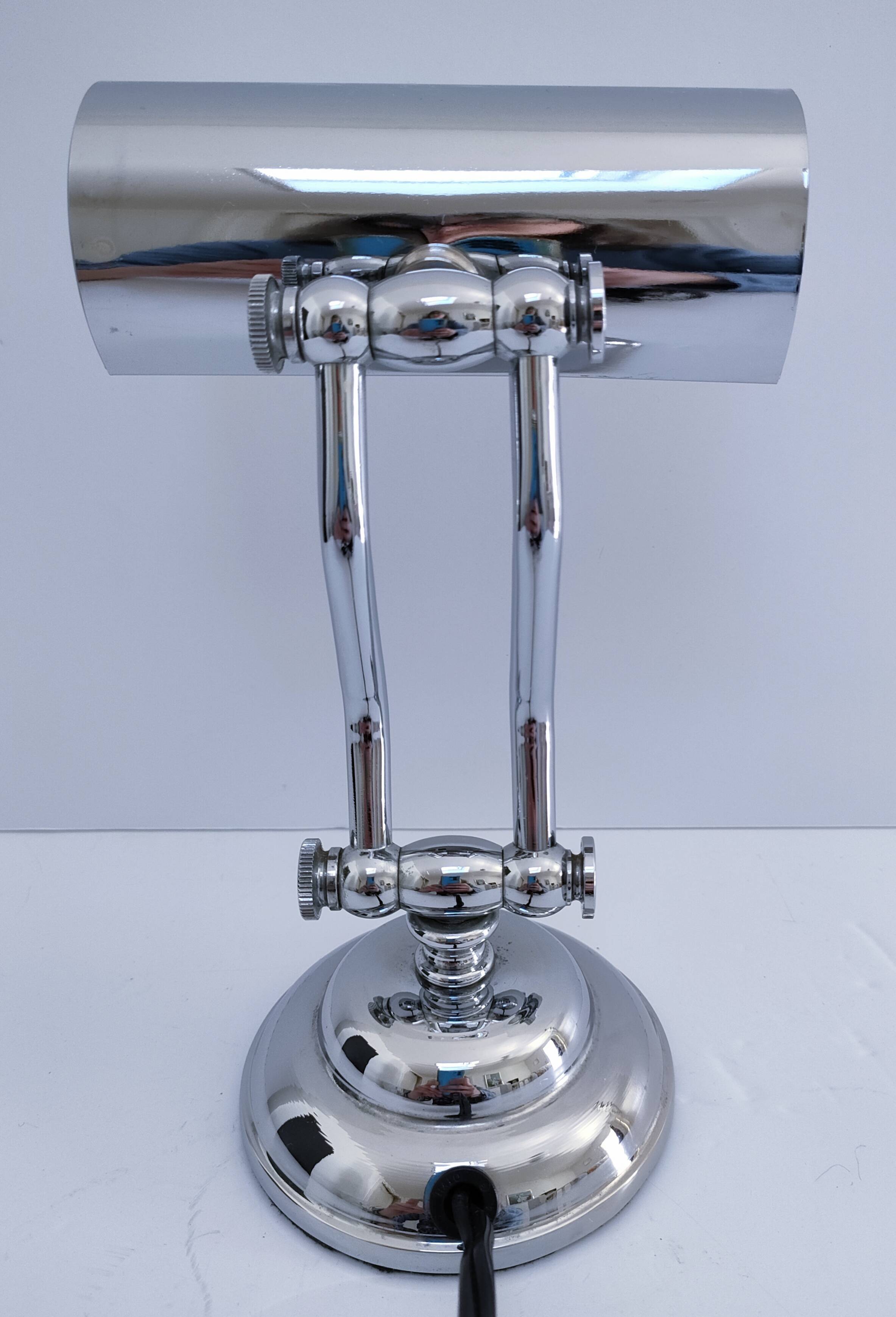 Vintage articulated chrome lamp