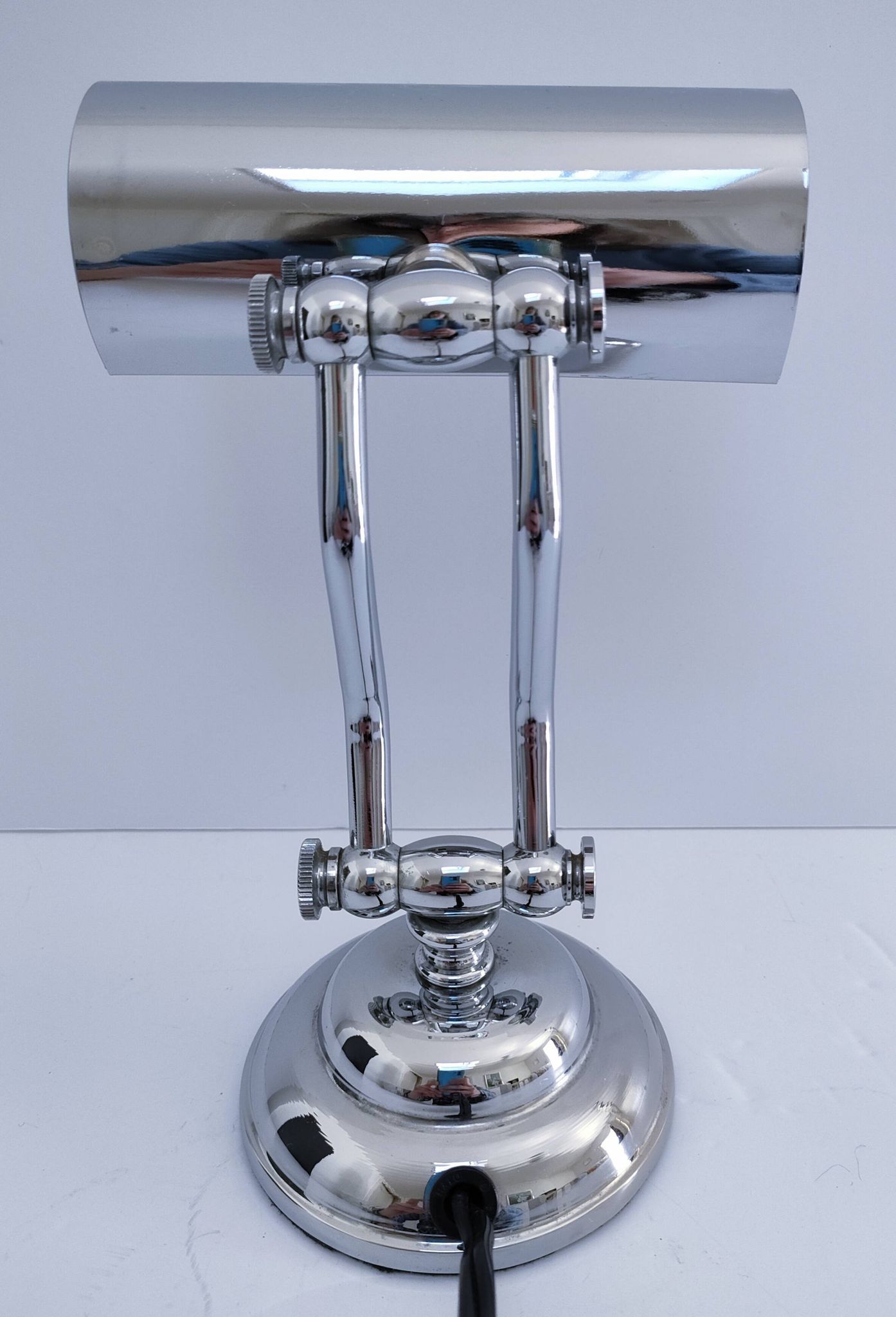 Vintage articulated chrome lamp
