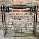 Art Deco style console in chromed metal with glass top