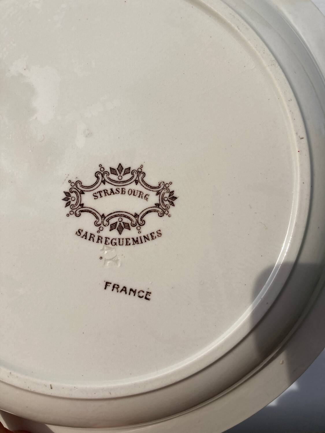 19th century porcelain salad bowl Old Strasbourg