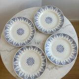 Set of 4 plates Terre de fer St Amand