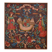 Tapisserie vintage dans le gout du moyen âge