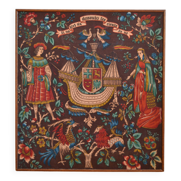 Vintage tapestry in the style of the Middle Ages