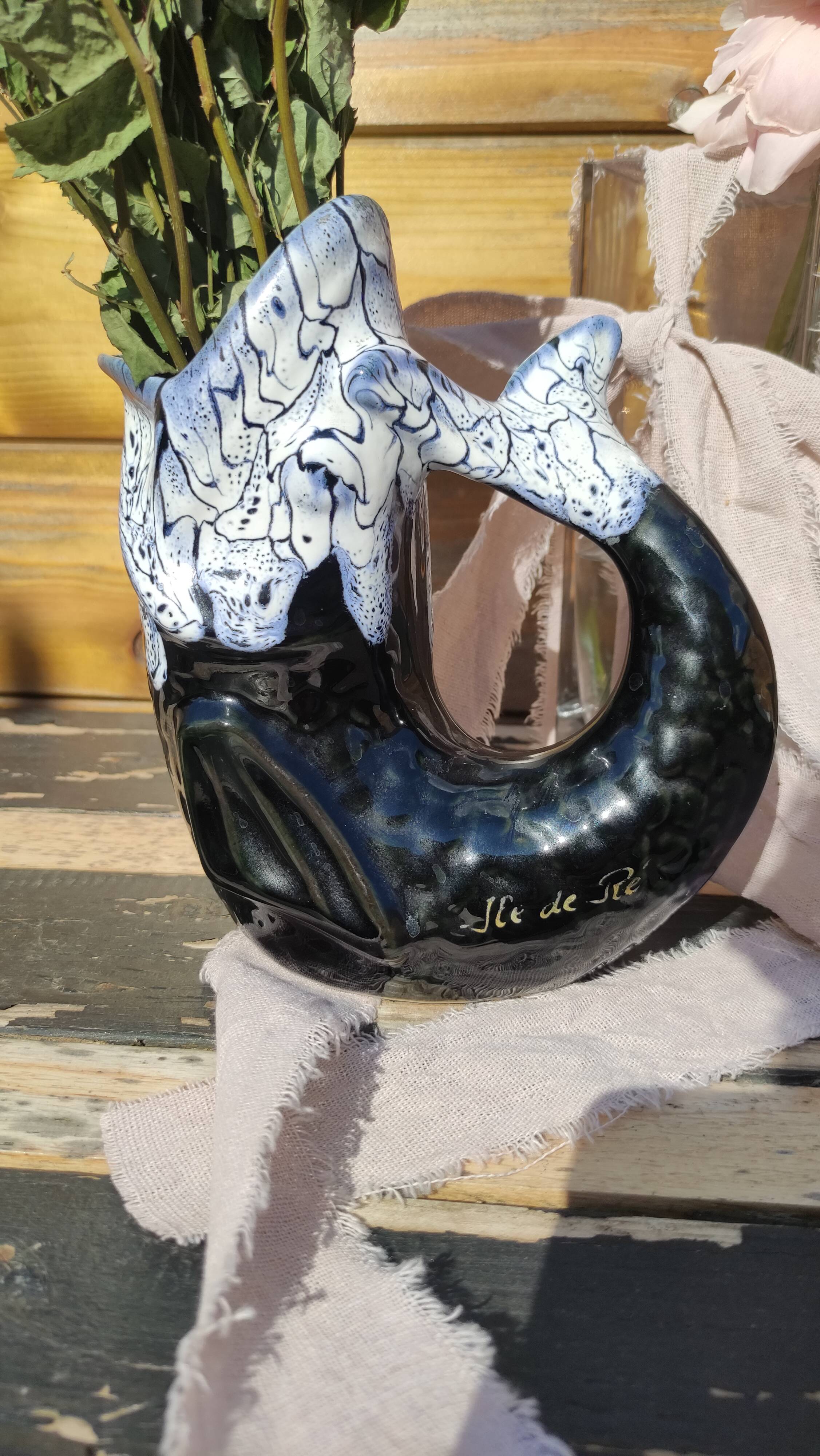 Carafe en céramique vintage dit glou glou