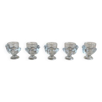 5 chicken-shaped egg cups