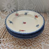 7 Digoin and Sarreguemines soup plates