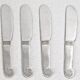 Christofle, 6 butter knives, spreaders, Luc Lanel, in silver-plated metal.