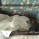 Domed travel trunk old wood