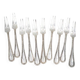 Boulenger Rubans Louis XVI, 10 snail forks, silver-plated crustaceans.