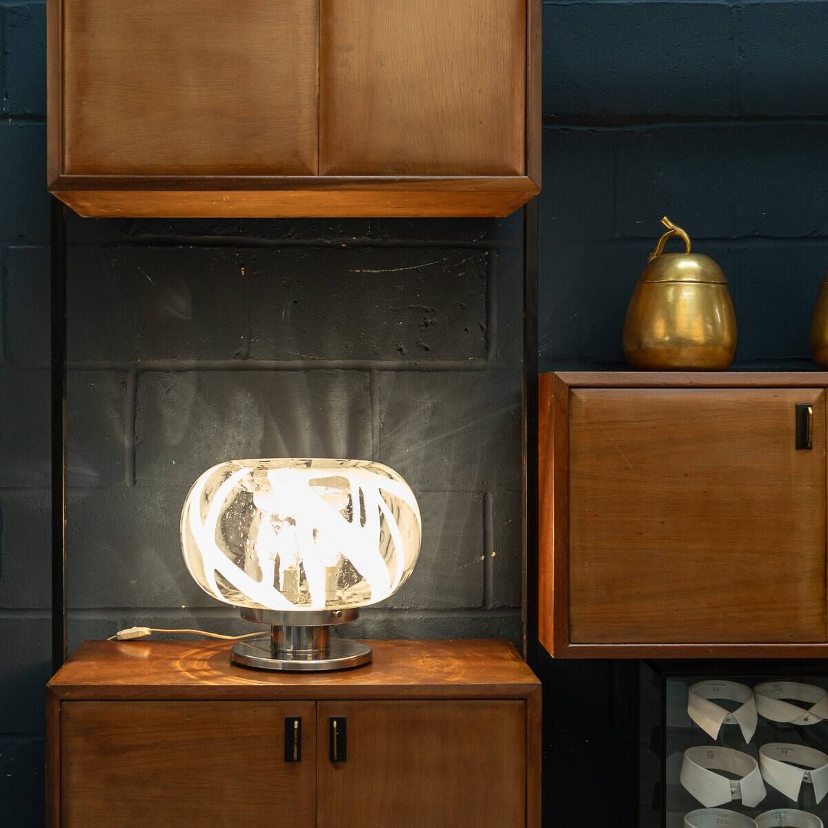 A vintage 20thc italian table lamp by carlo nason for mazzega, murano c1970