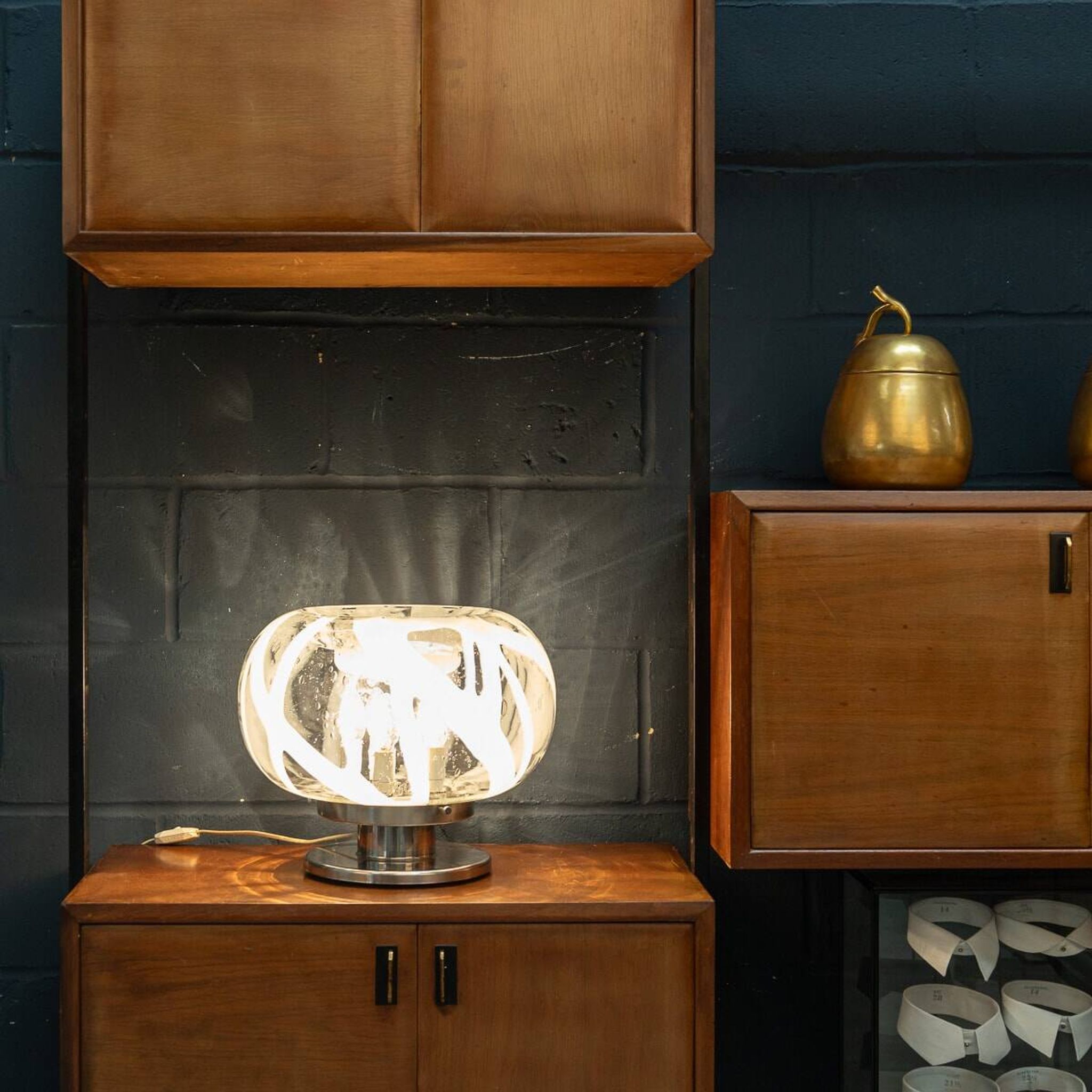 A vintage 20thc italian table lamp by carlo nason for mazzega, murano c1970