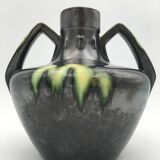 Art Deco vase in glazed ceramics, by Gustave De Bruyn, numbered - 1920s-1930s