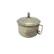 Sugar bowl, mid-century modern, silver-plated brass, Poland, 1960s.