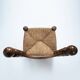 Chaise en paille tissée basse dans le style de Charles Dudouyt, années 1940.