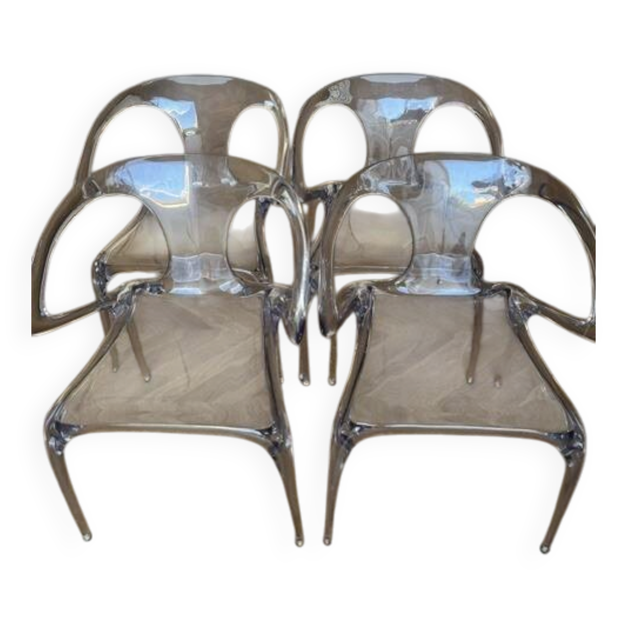 transparent Roche Bobois chairs
