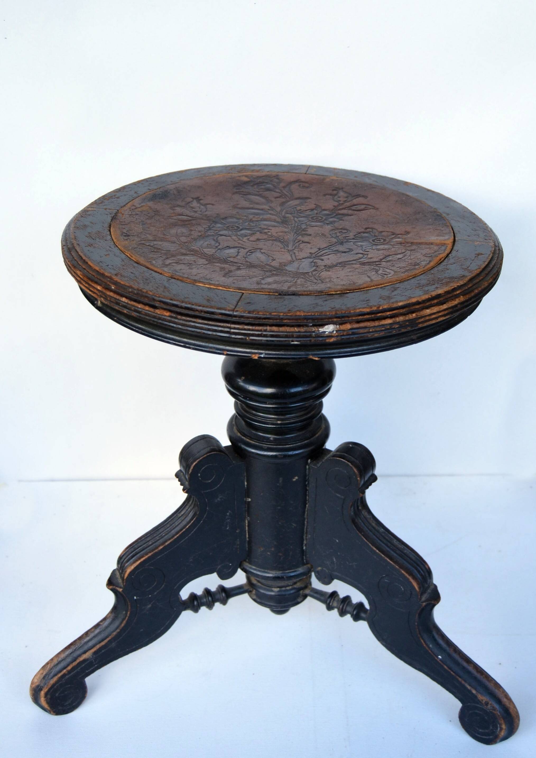 Tabouret de piano Napoléon III avec vis