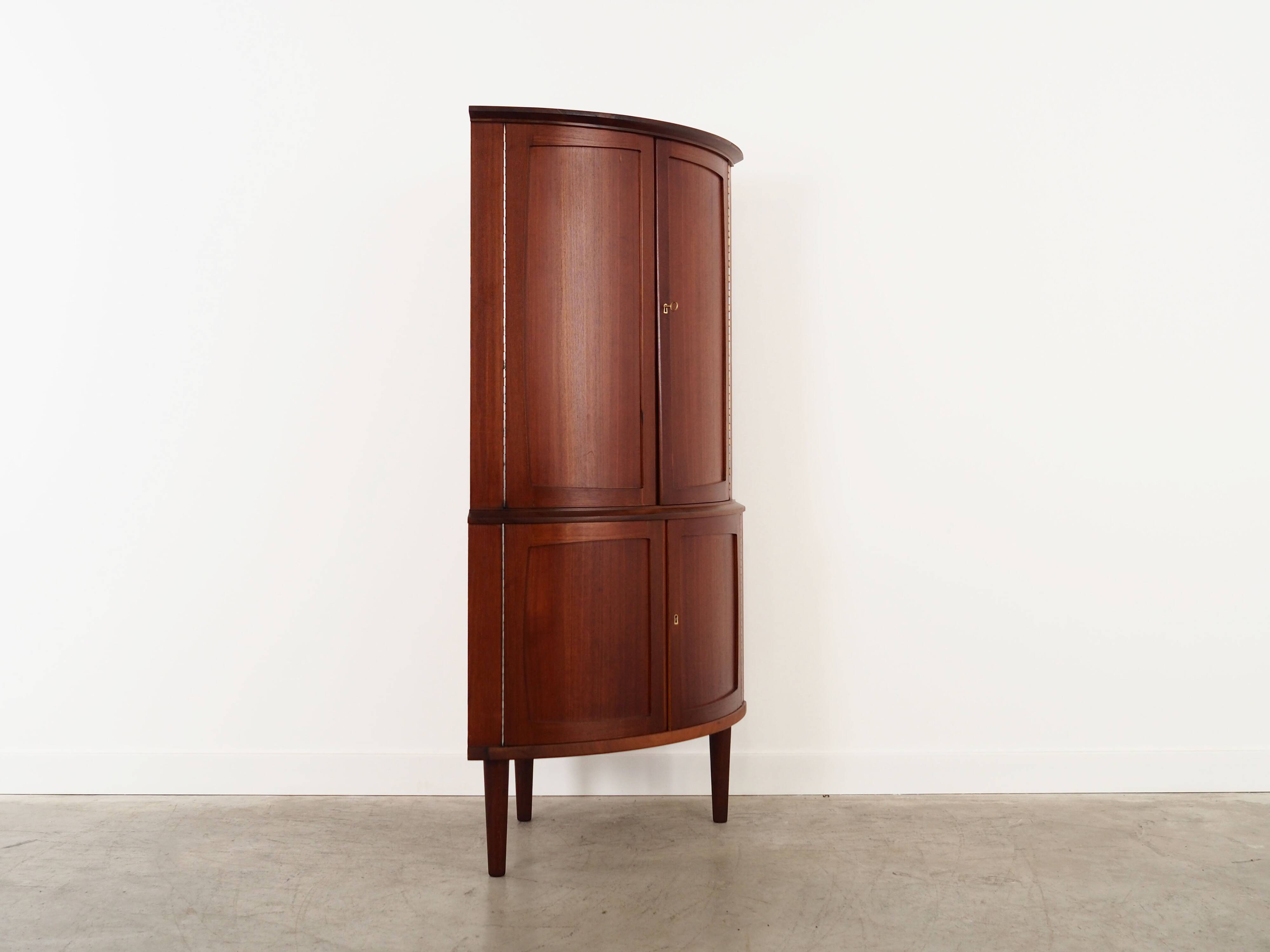 Meuble d'angle en teck, années 1970, design danois, fabrication : Danemark