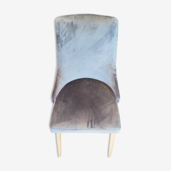 Grey velvet chair