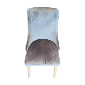 Chaise en velour gris