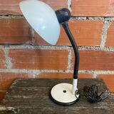 Vintage Aluminium Desk Flexo Lamp ALUMINOR White Metal + Aluminium Globe