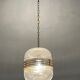 Vintage italian glass light pendant lamps, set of 2