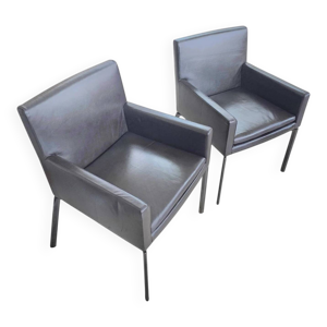 2 x fauteuils Manet Minotti - marron