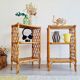 Pair of antique shelves - rattan bedside tables