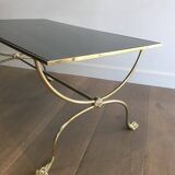 Brass coffee table. Maison Jansen.