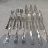 6 fish cutlery sets 12p silver plated metal goldsmith Christofle Concorde