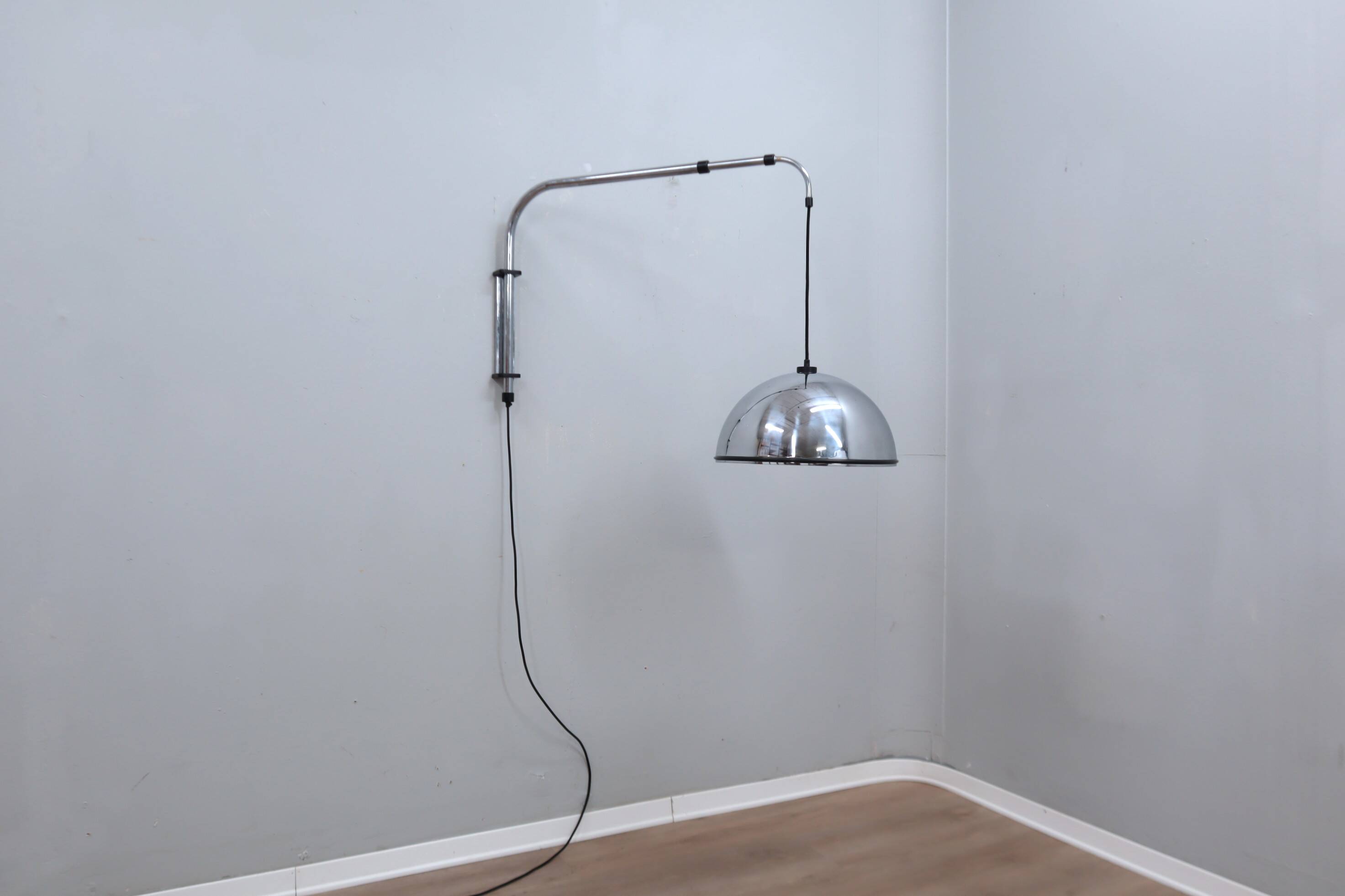 Applique murale extensible vintage chromée des années 1970