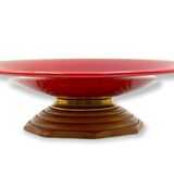 Modern red vide poche / centerpiece, Sevres France 1940s