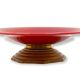 Modern red vide poche / centerpiece, Sevres France 1940s