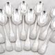 12 dessert spoons, 24 pieces, Louis XV style, 18.5 cm silver-plated metal.