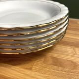 6 Limoges porcelain soup plates signed P. Dessagne in very good condition