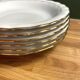 6 Limoges porcelain soup plates signed P. Dessagne in very good condition