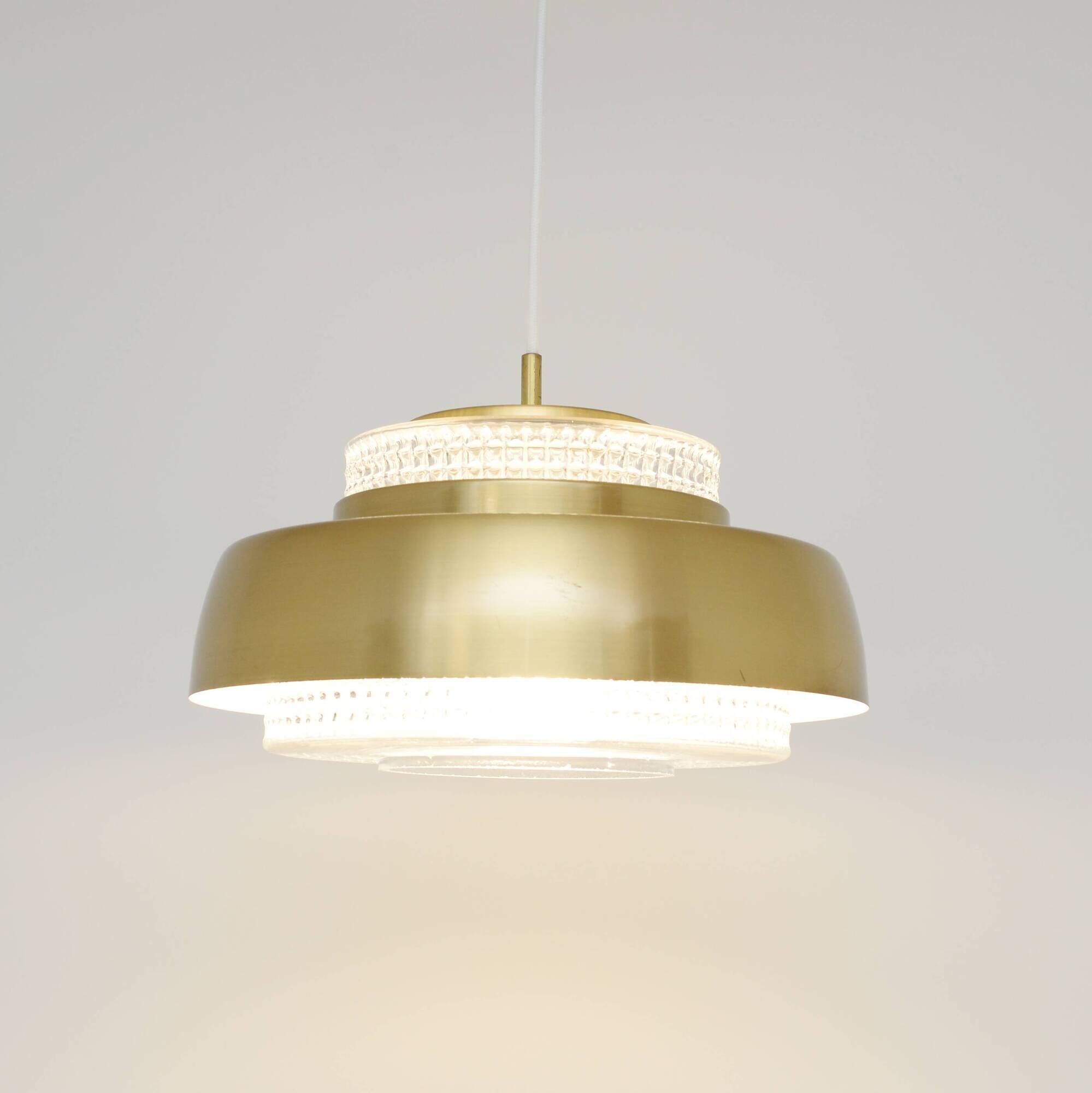 Scandinavian glass lamp, vintage 1970s