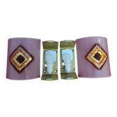 Murano wall lights gold/brown/orange