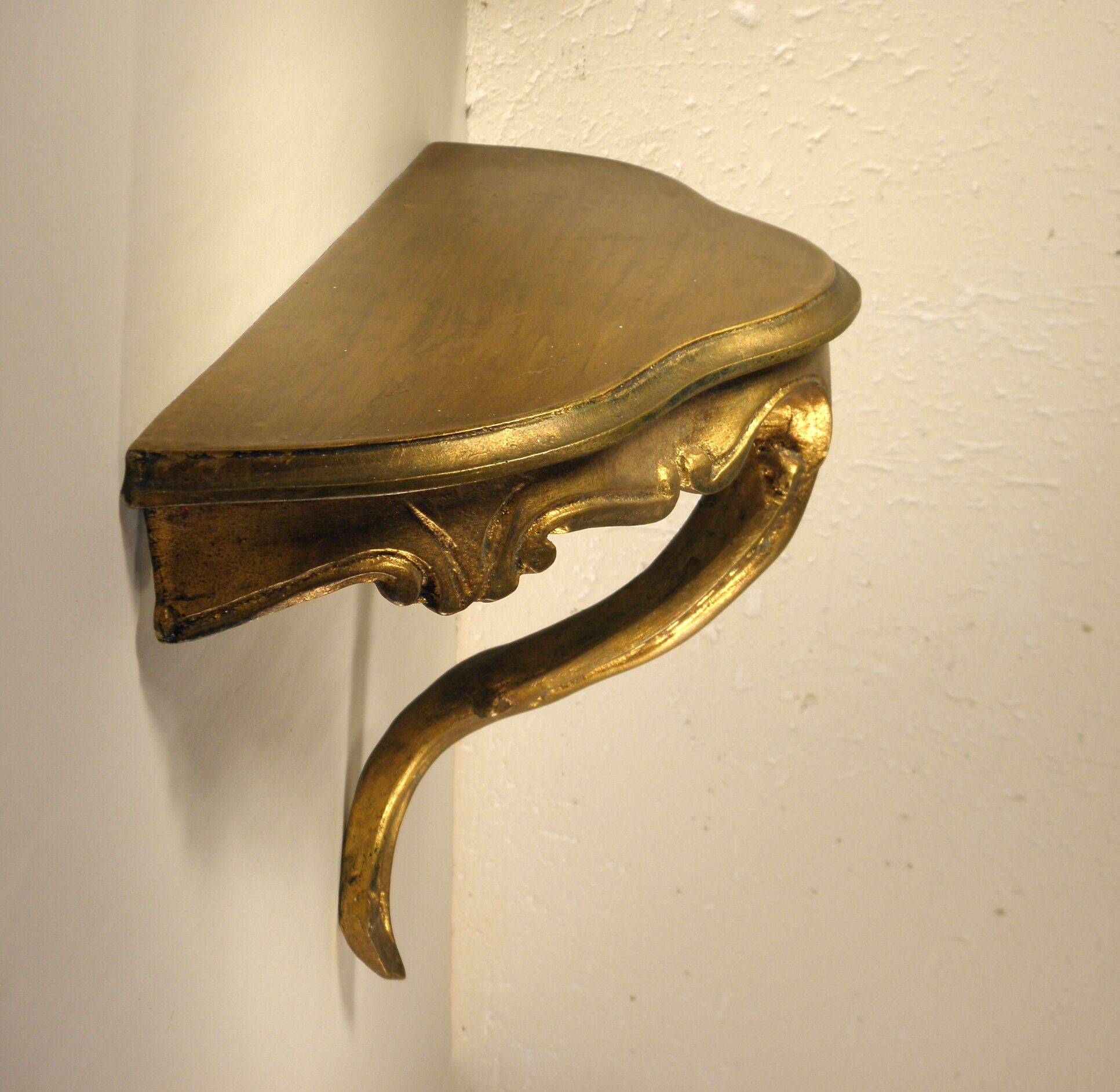 Old gold wall console 39 cm