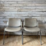 Pair of stackable chairs by Giancarlo Piretti for Castelli