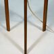 Mid-century floor lamp, sisal/teak wood, Temde, Switzerland, 1960s.