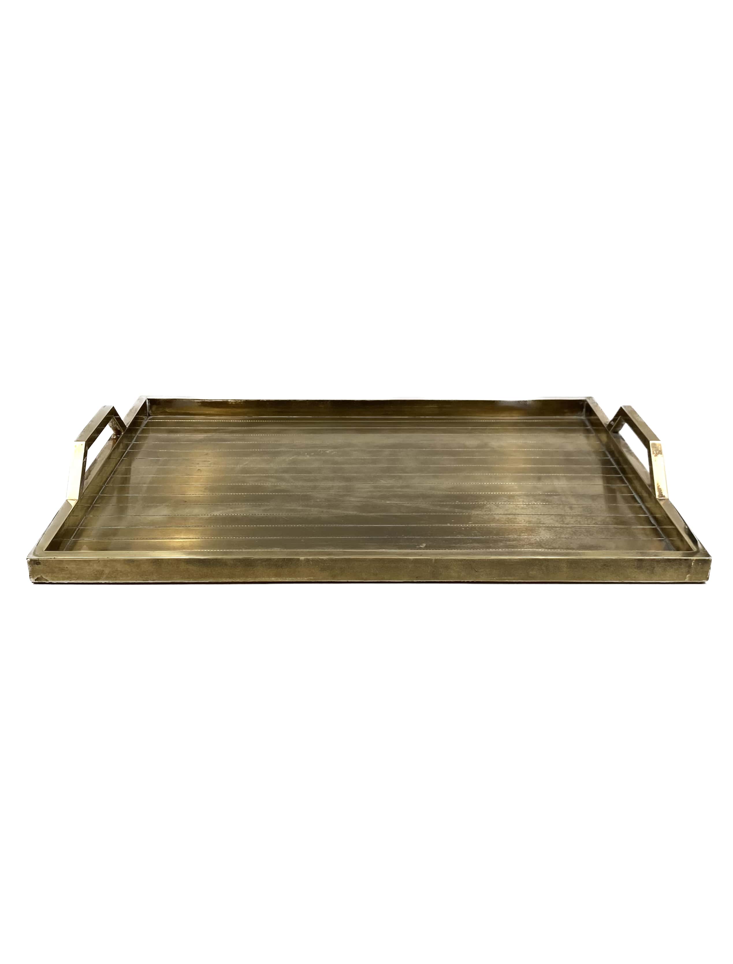 Hollywood regency brass tray, Italy 1970s