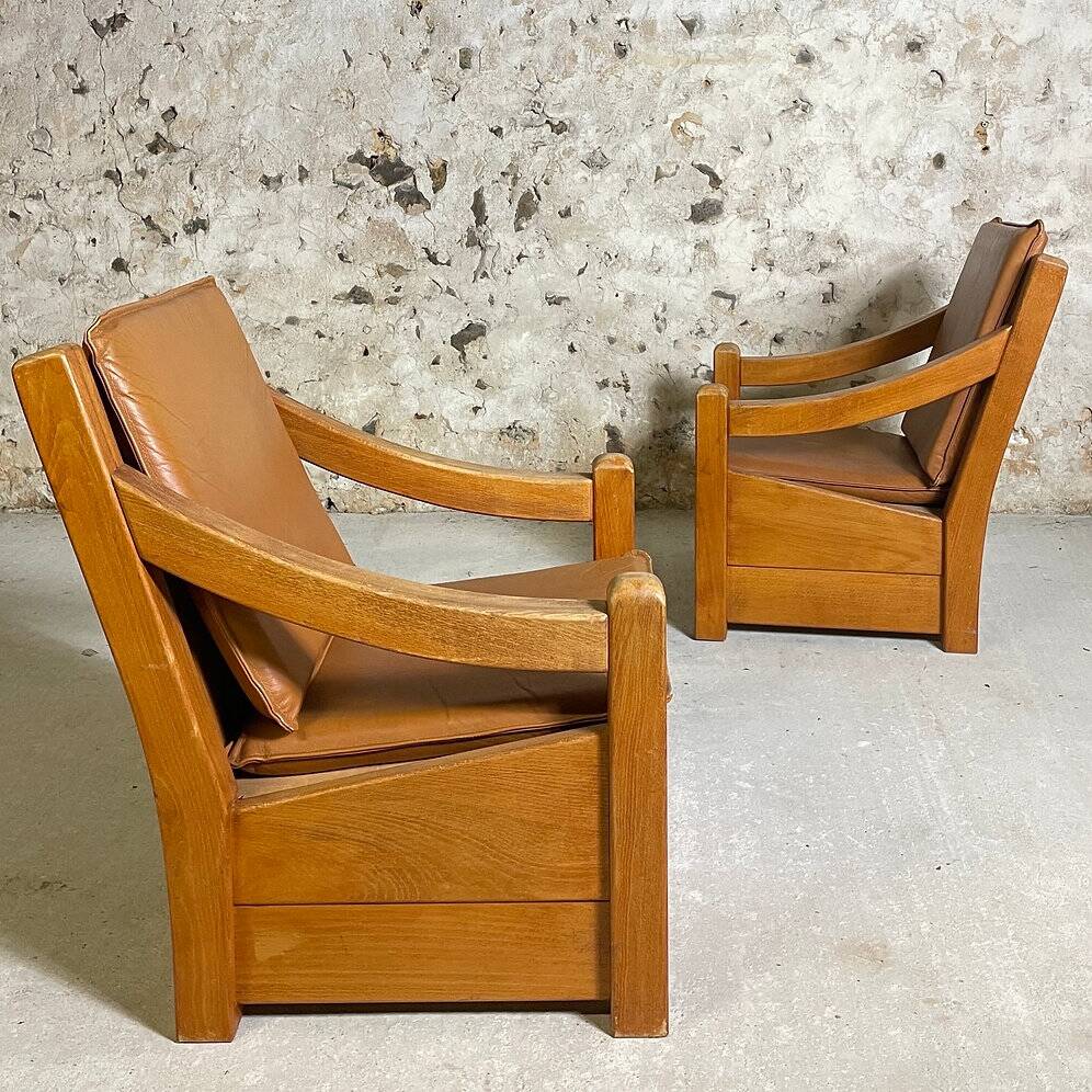 Brutalist armchairs