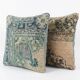 Set of 2 vintage Turkish cushion covers 41x41 cm
