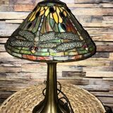 Floor lamp style tiffany dragonfly décor