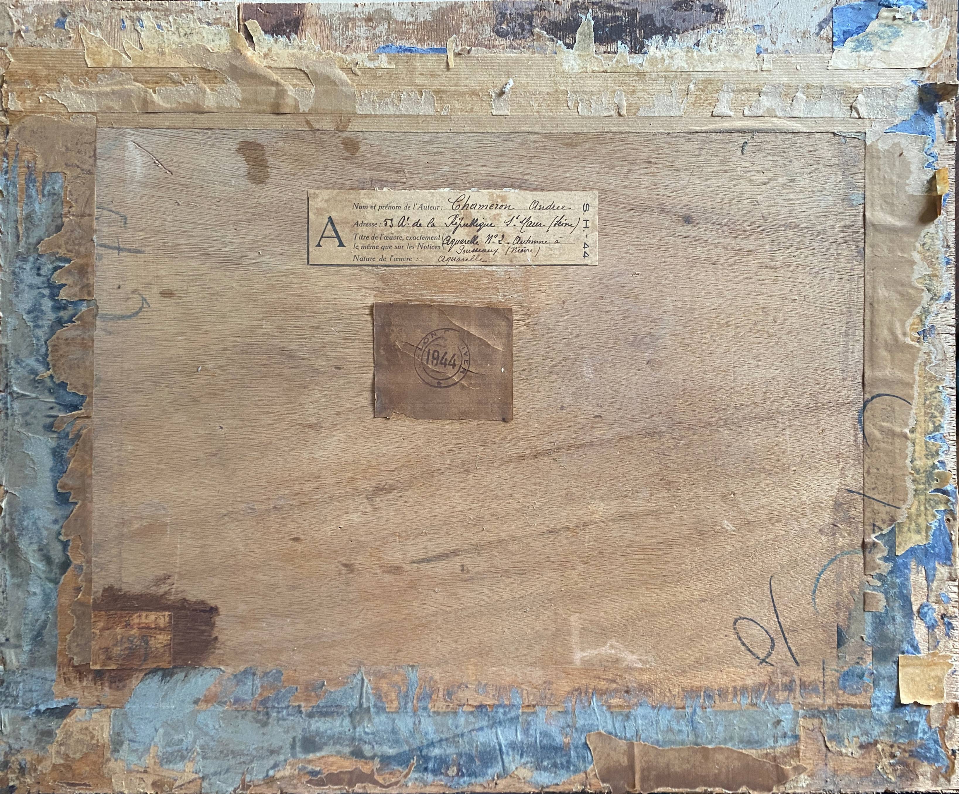 Watercolor painting signed Andrée Chameron (1894-1985)